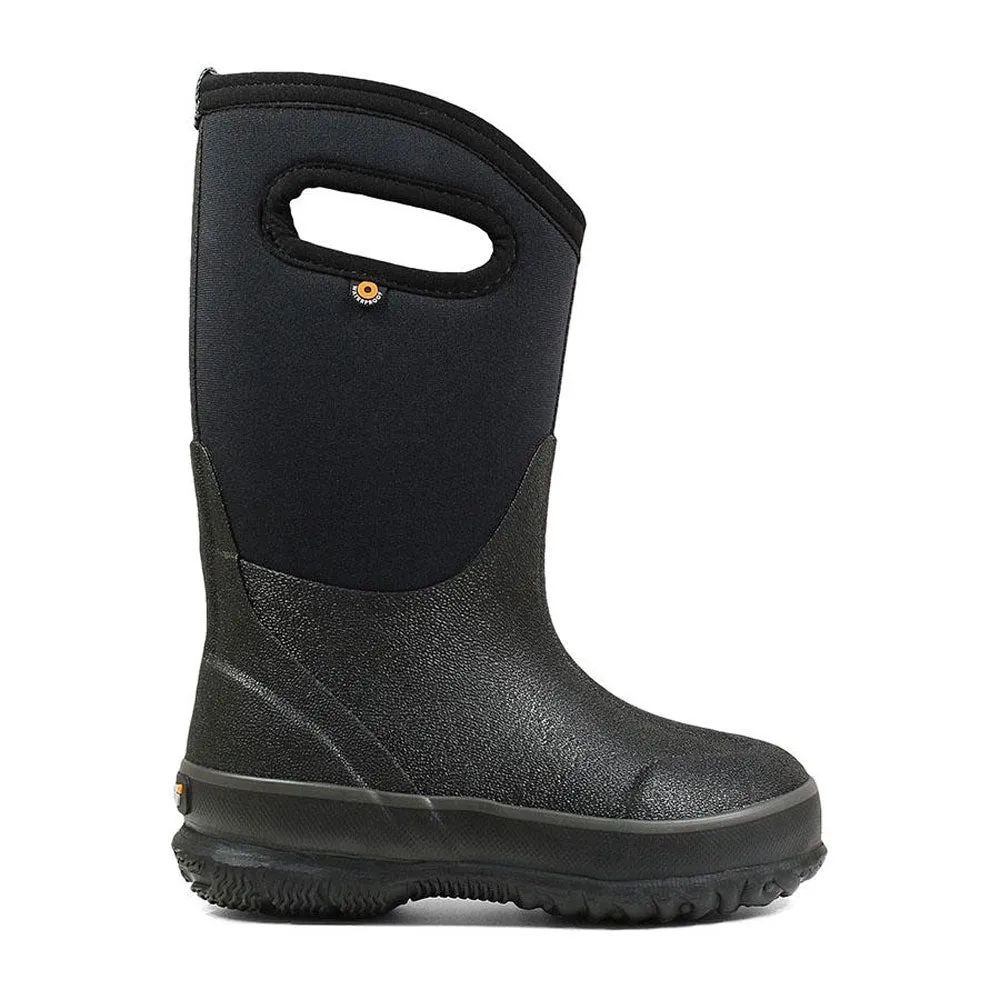 52065 BOGS Kids Classic Rubber Boot with Handles Black
