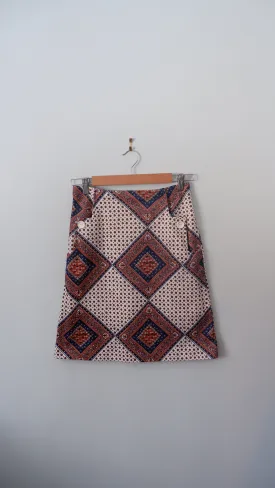 70s Paisley Pencil Skirt - S