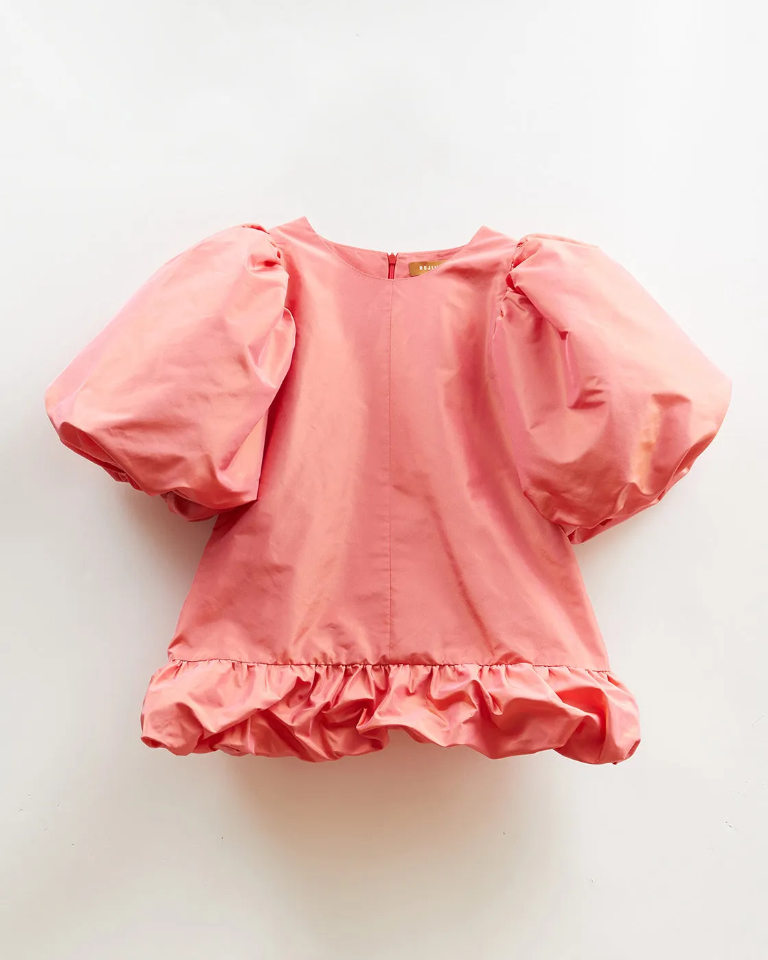 Alara Blouse Silk Taffeta Coral