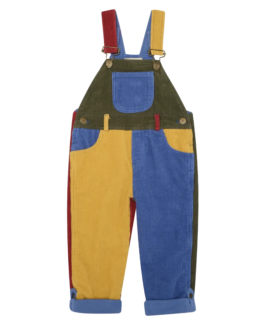Boys Chunky Muted Dungarees in Fawn