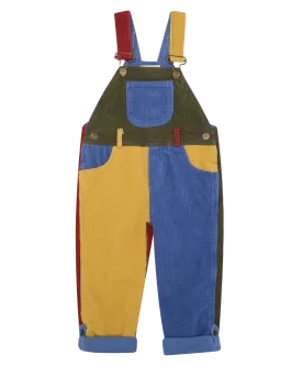 Boys Chunky Muted Dungarees in Fawn