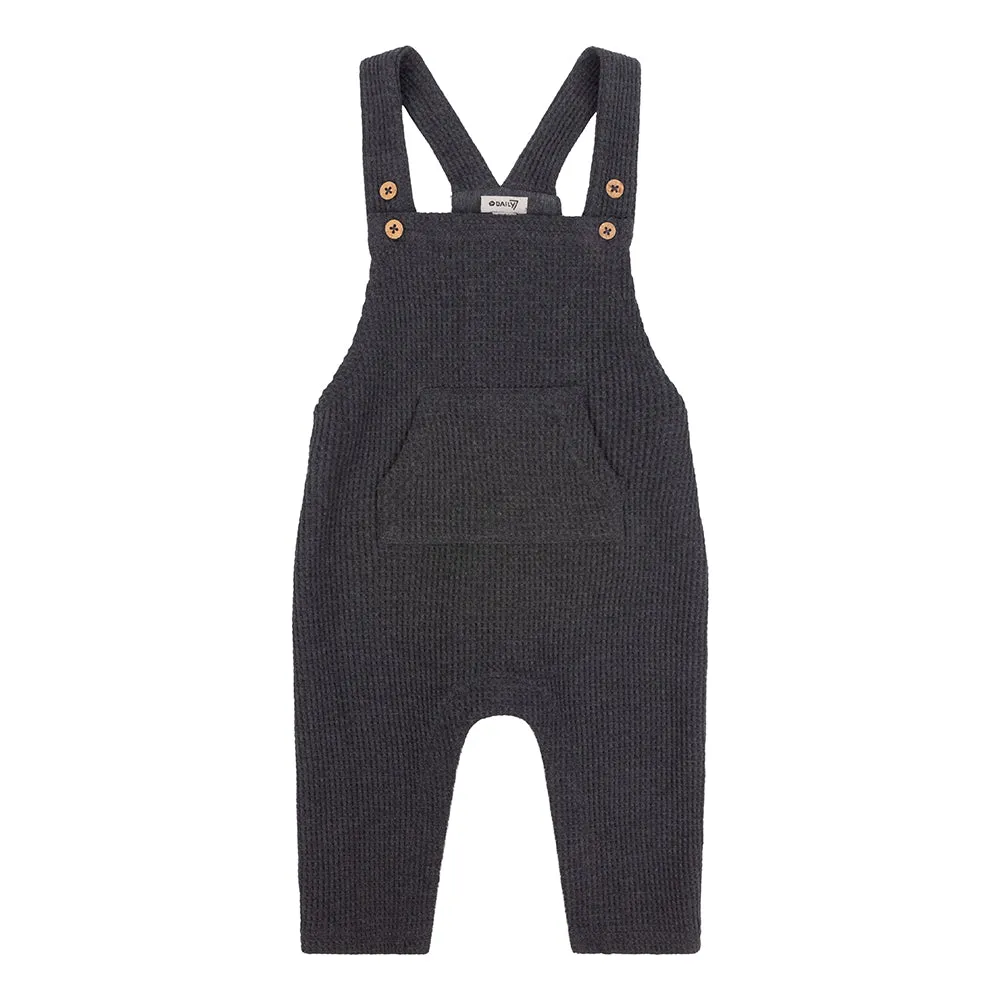 Daily7 Newborn Chunky Waffle Dungarees