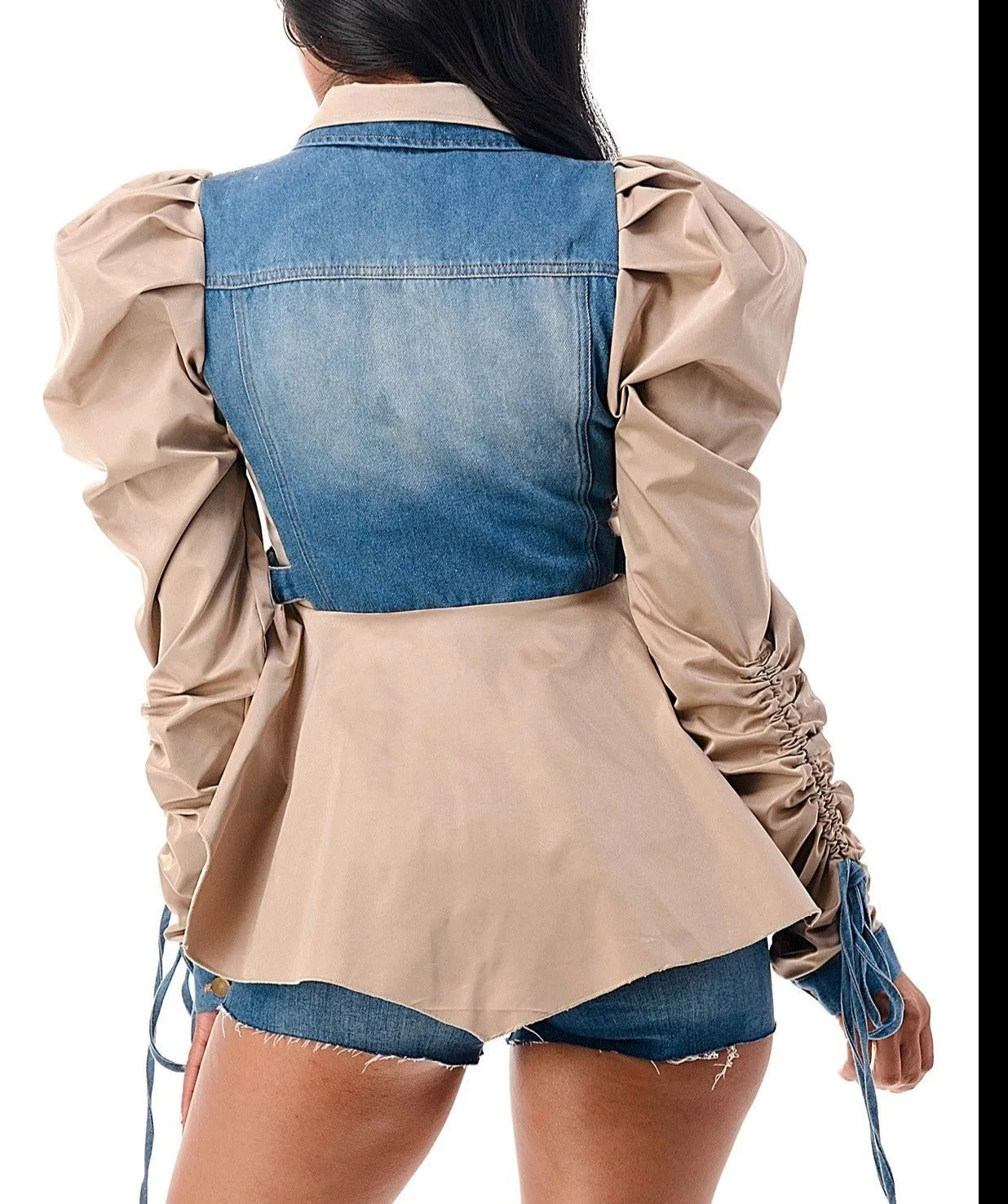Denim contrast jacket