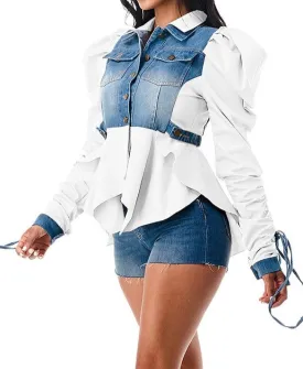 Denim contrast jacket