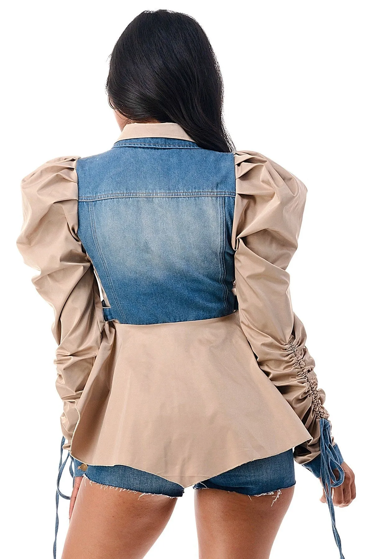 Denim contrast jacket