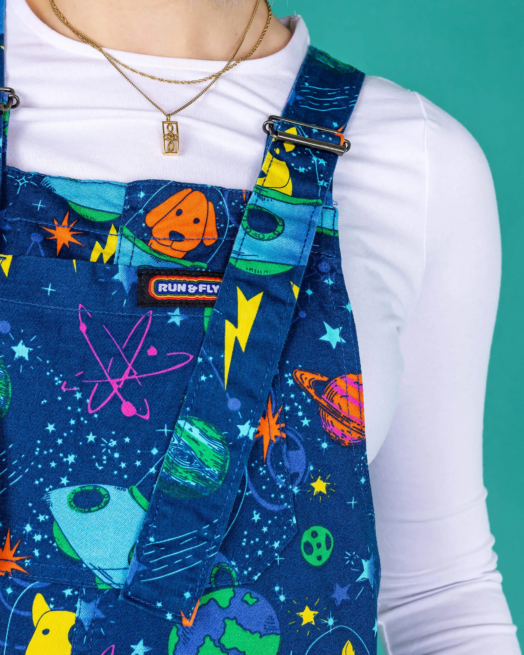 Dogs in Space Stretch Twill Dungarees
