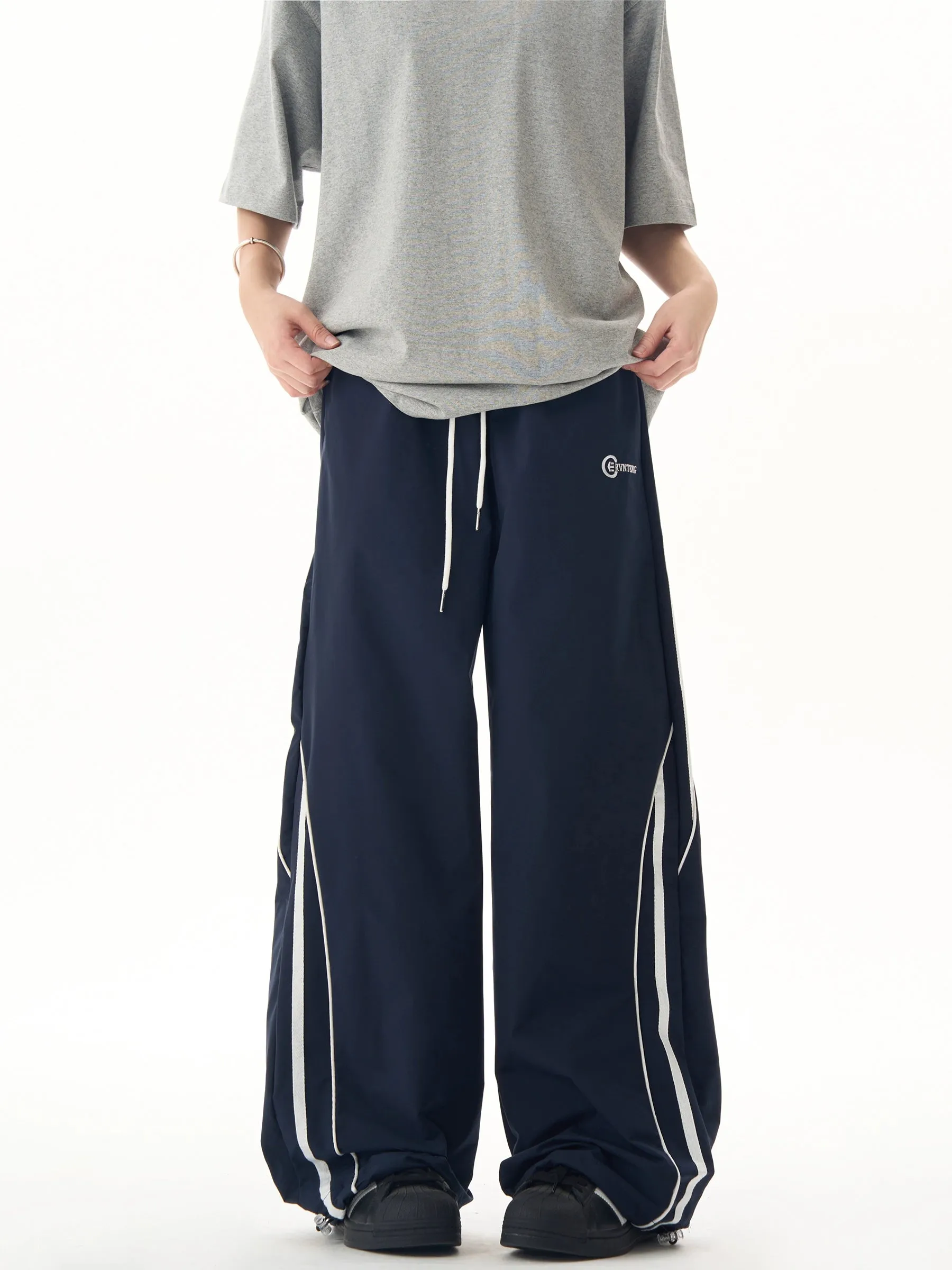 Drawcord Side Striped Track Pants