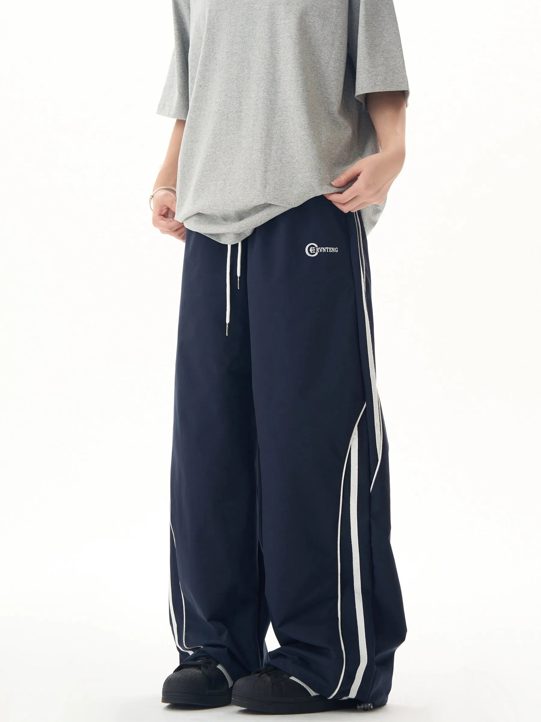 Drawcord Side Striped Track Pants