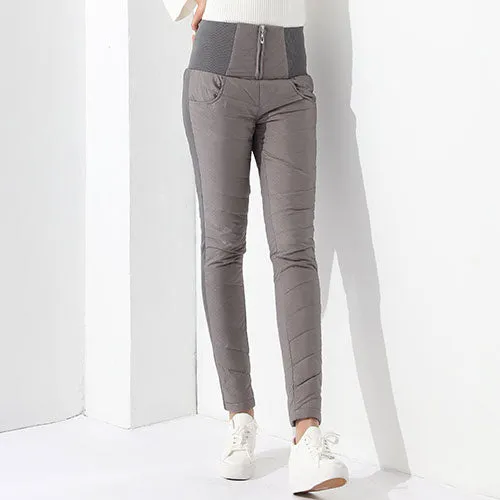 Duck Down Pants Winter High Waist