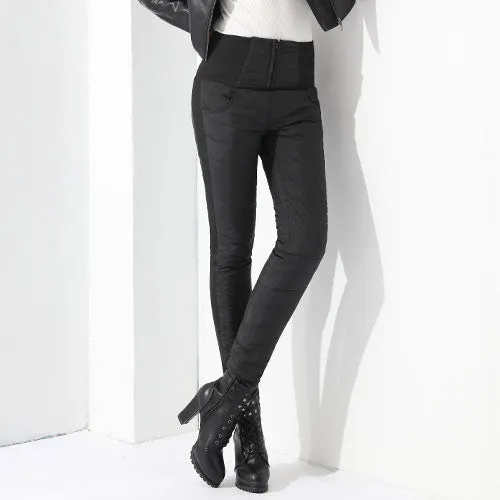Duck Down Pants Winter High Waist