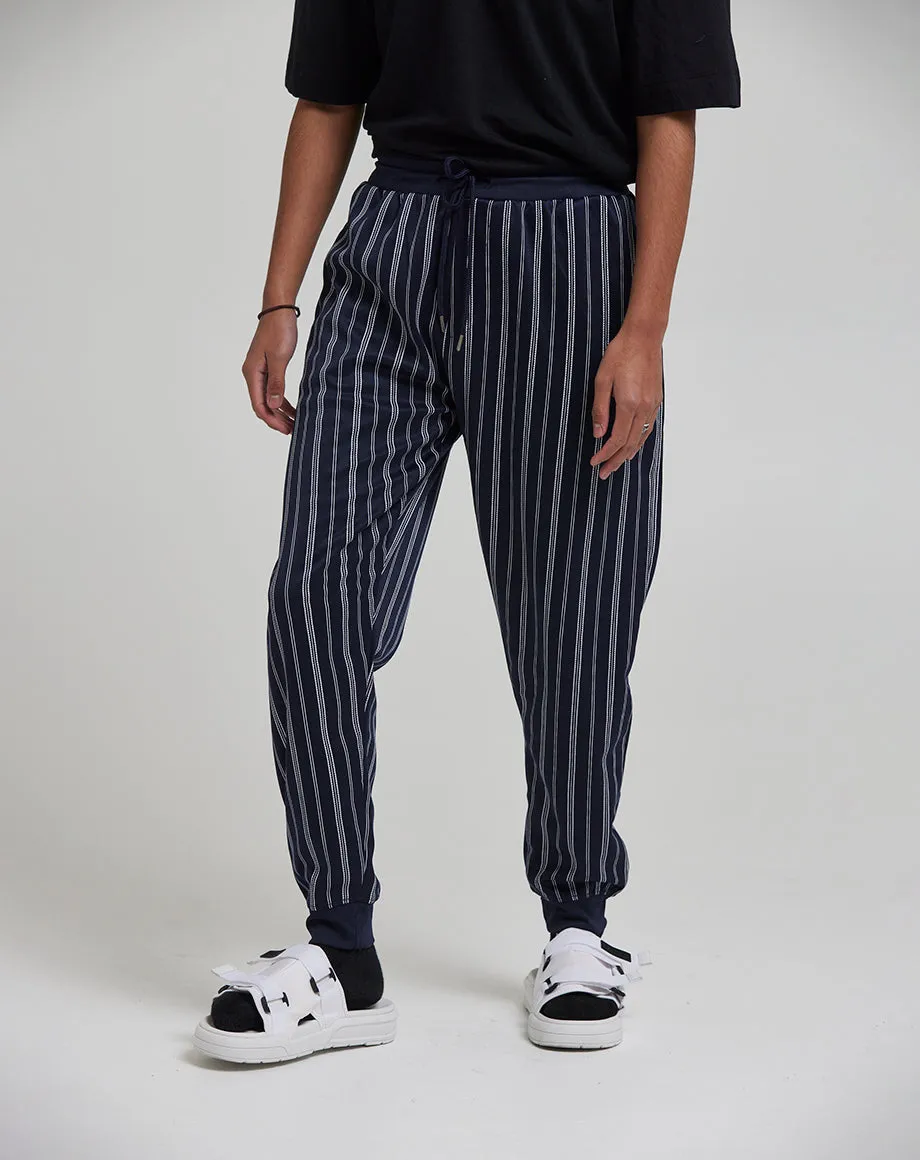 FILIP MEN'S STRIPED TRACK PANTS | NAVY