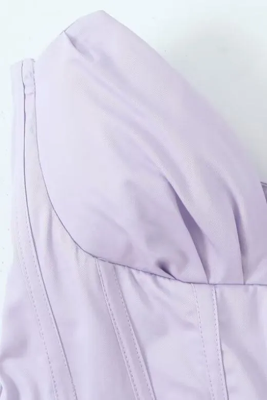 Gabbi Bodycon Midi Dress - Lavender Purple