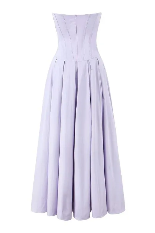 Gabbi Bodycon Midi Dress - Lavender Purple