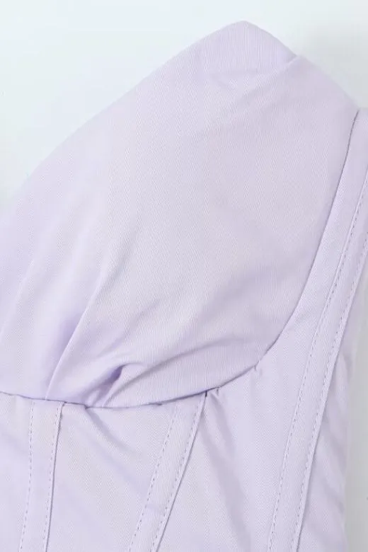 Gabbi Bodycon Midi Dress - Lavender Purple