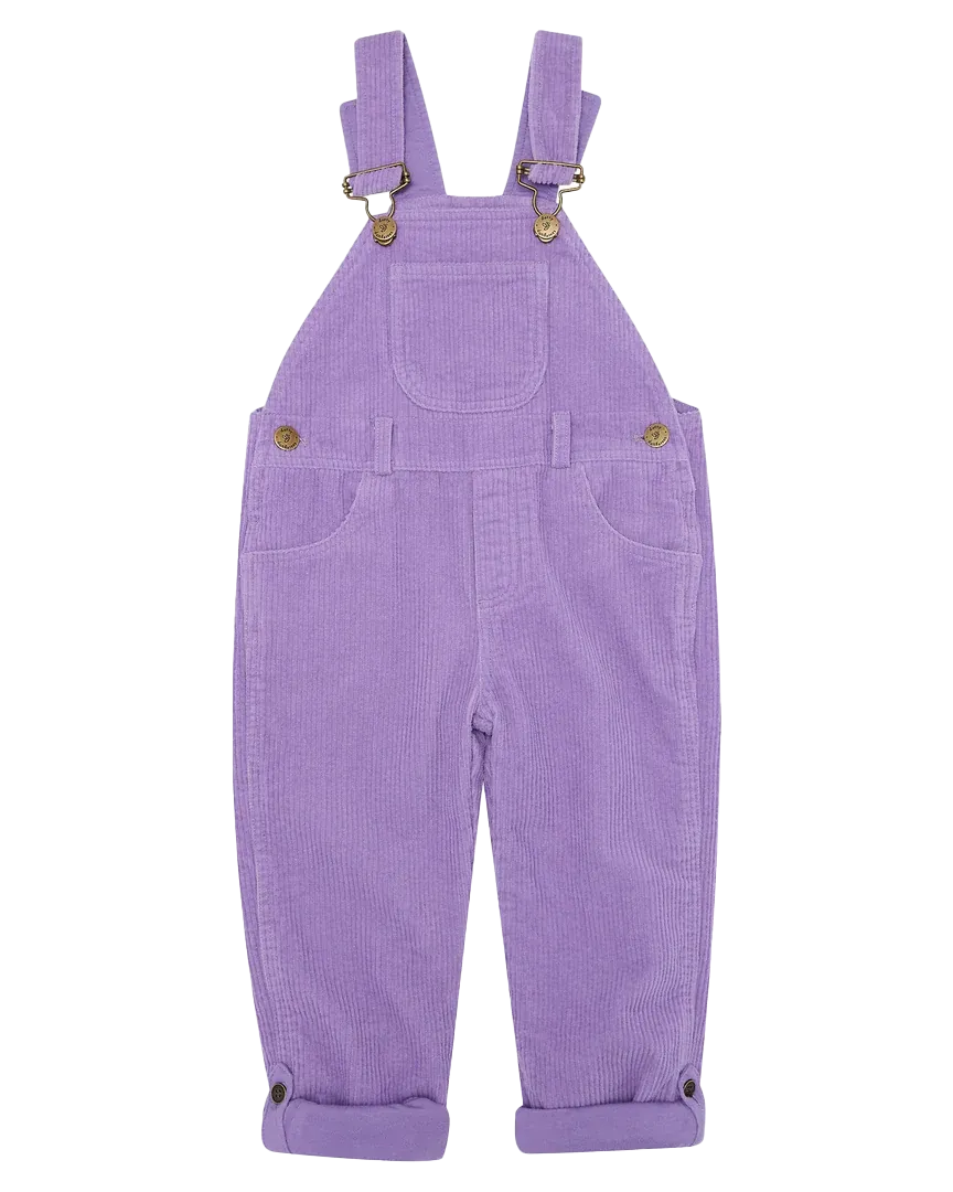 Girls Chunky Bright Dungarees in Violet