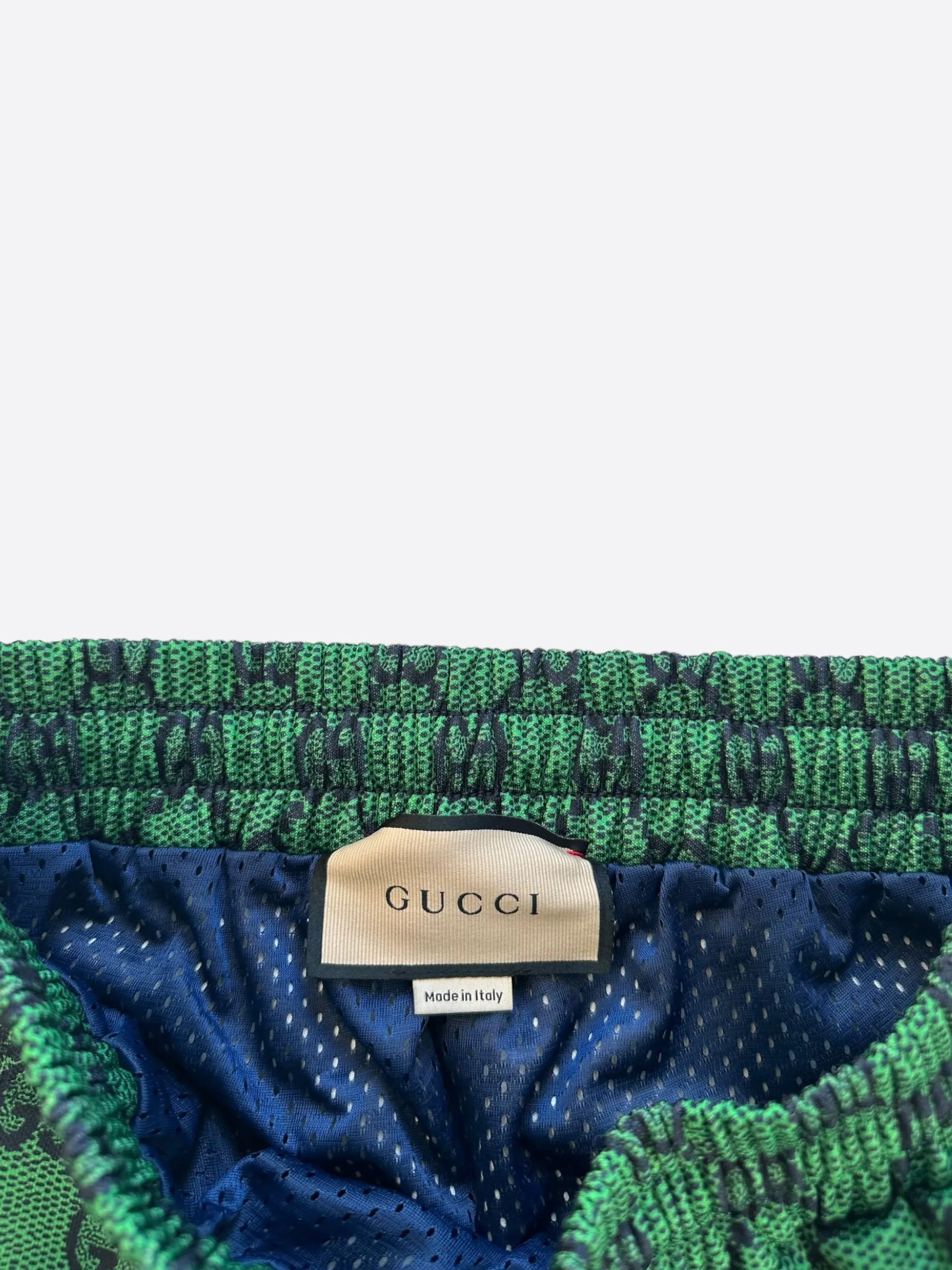Gucci Green GG Monogram Striped Track Pants
