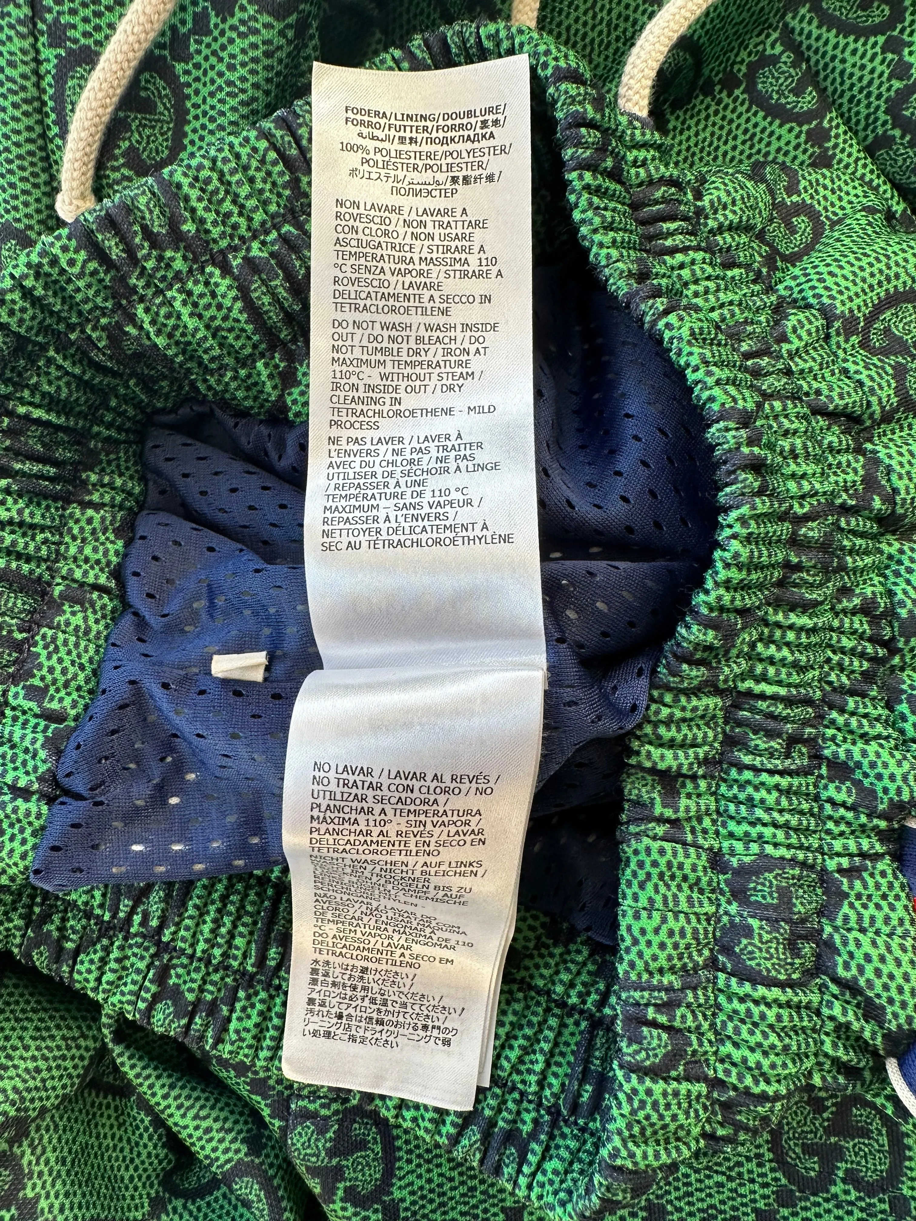 Gucci Green GG Monogram Striped Track Pants