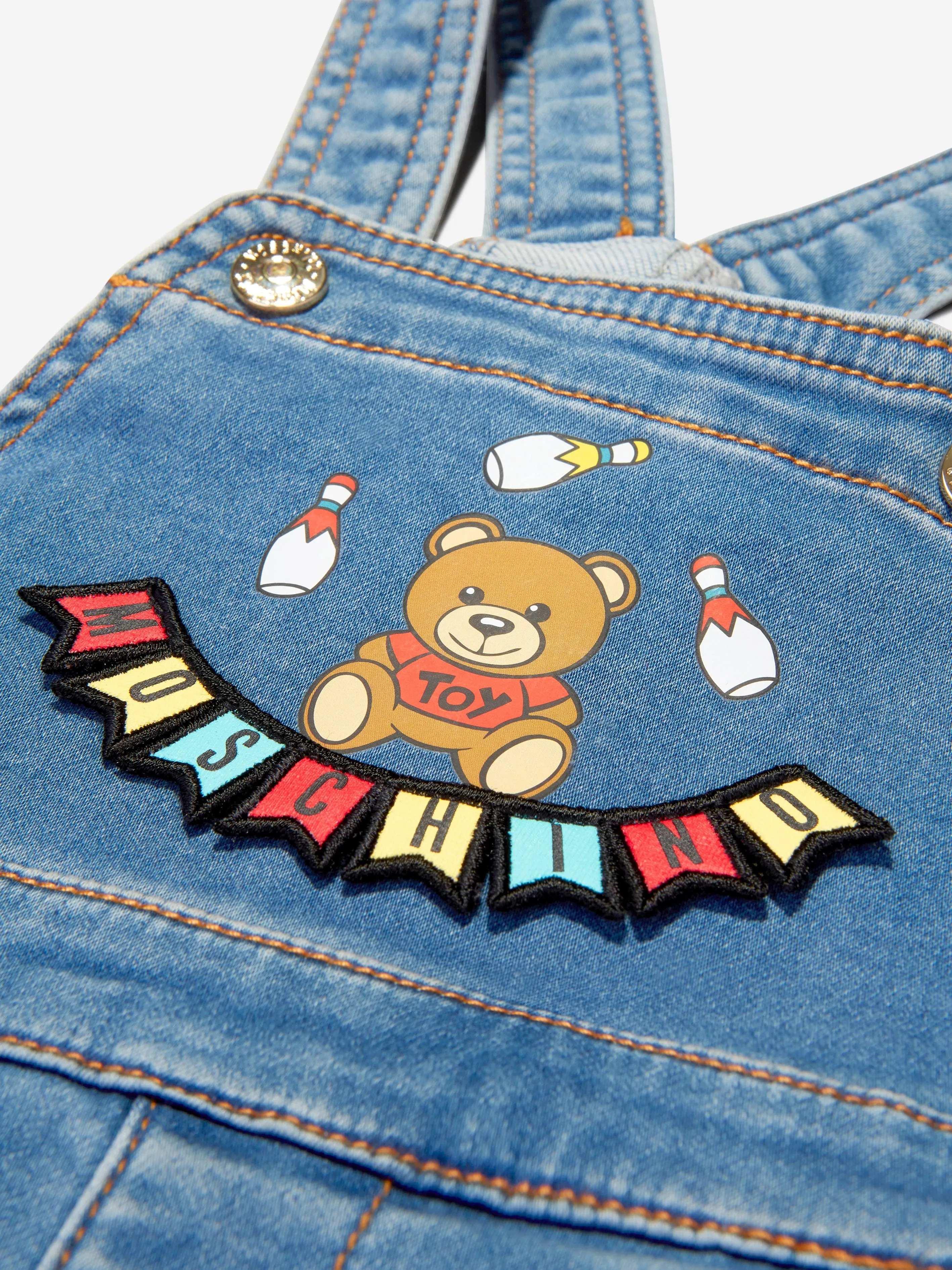 Moschino Baby Boys Cotton Denim Dungarees