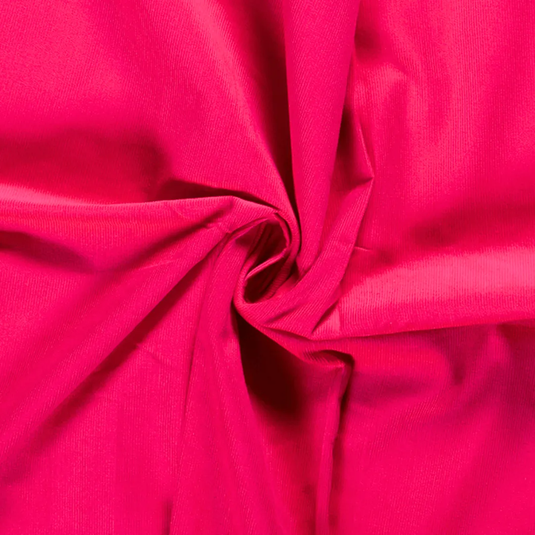 Needlecord Dungarees - Cerise