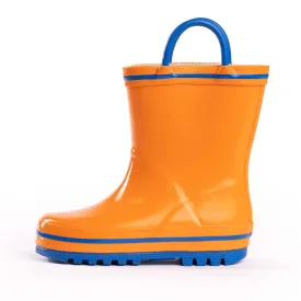 Norty Kids 11-3 Orange Royal Rubber Rain Boot 16426
