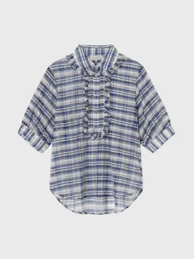 Paley blue check blouse