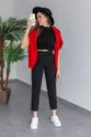 Pocket detail arched pants -
