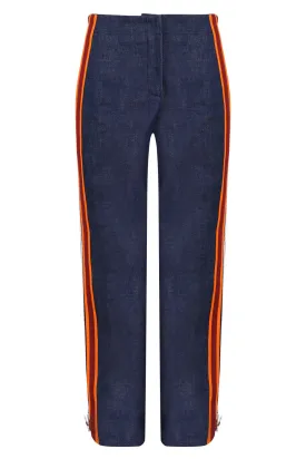 SIDE STRIPE ZIP PANT | DENIM