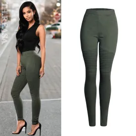 skinny high waist denim pencil pants
