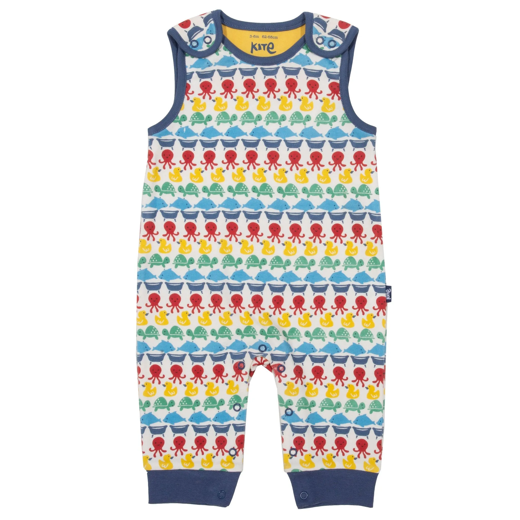 Splash stripe dungarees