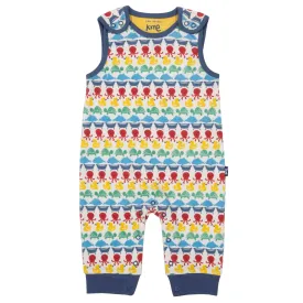 Splash stripe dungarees