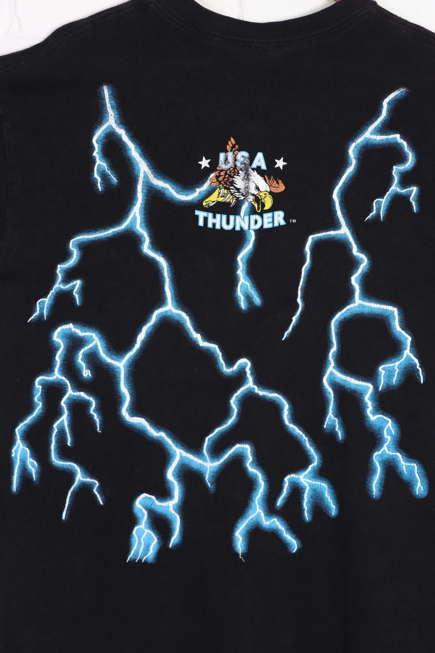 USA THUNDER "Leader of The Pack" Biker Wolf T-Shirt (L-XL)