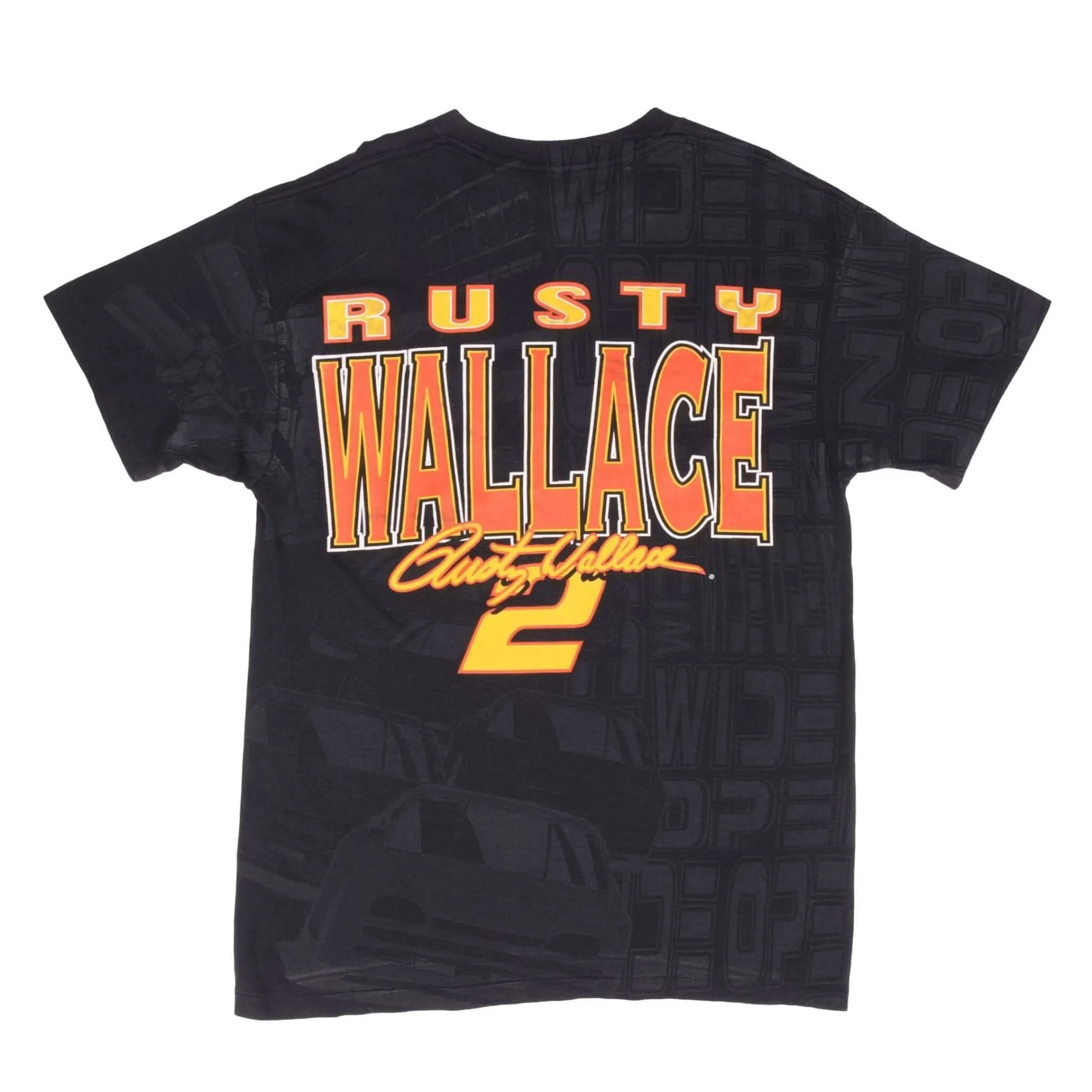 VINTAGE NASCAR ALL OVER PRINT RUSTY WALLACE 1990S TEE SHIRT LARGE