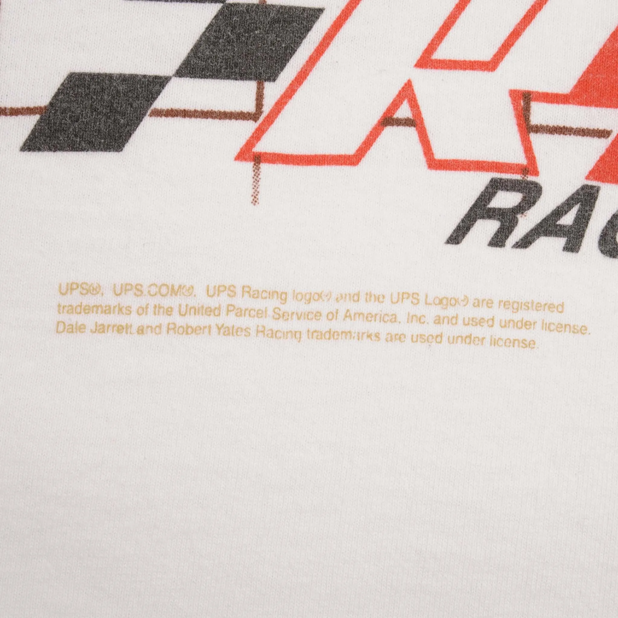 VINTAGE NASCAR DALE JARRET UPS ALL OVER PRINT EARLY 2000S TEE SHIRT SIZE LARGE