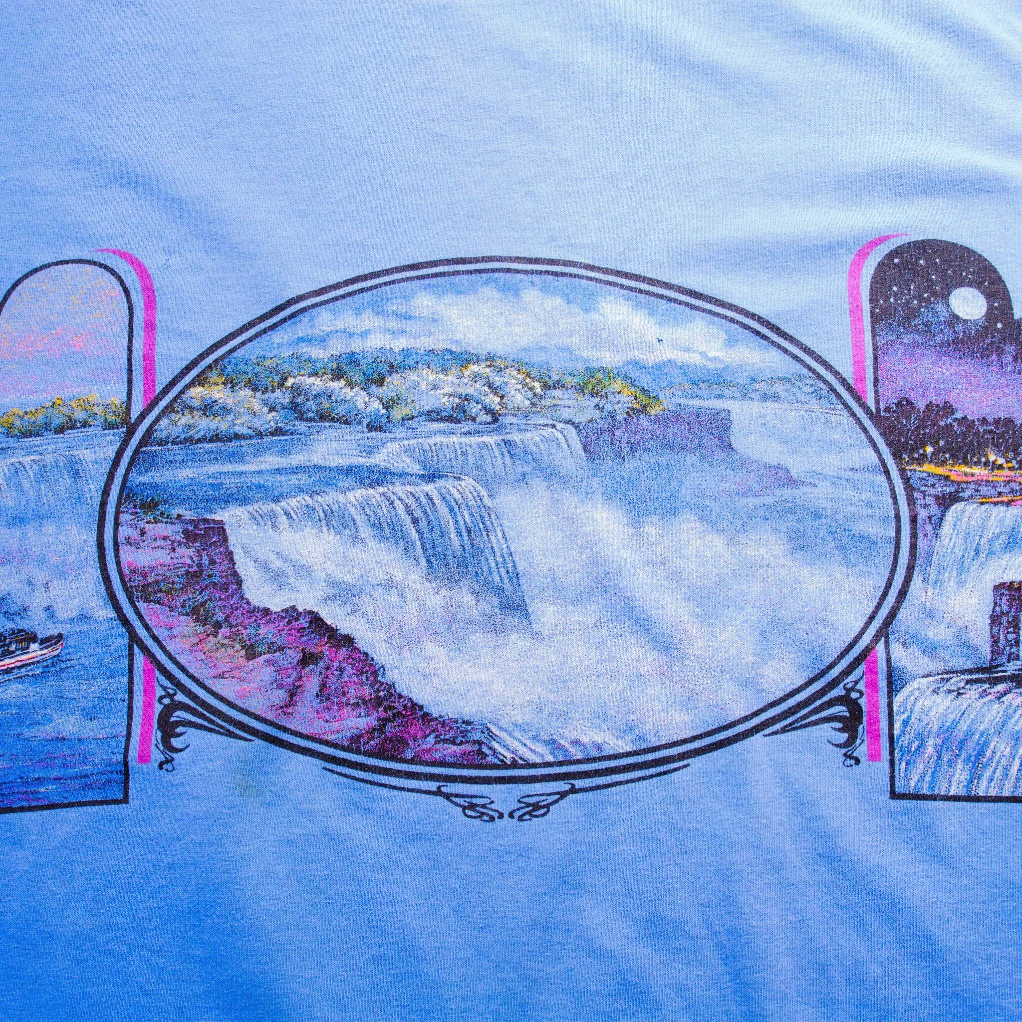 VINTAGE NIAGARA FALLS ALL OVER PRINT SOUVENIR TEE SHIRT 1992 SIZE XL