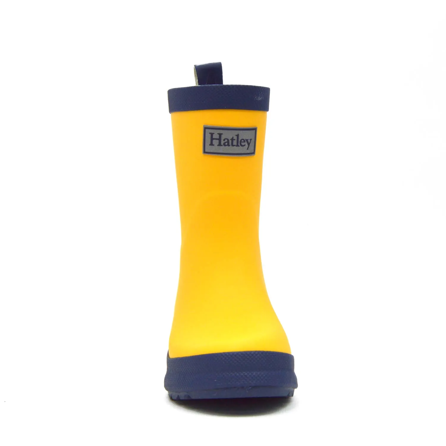 Yellow & Navy Matte Kids Gumboots