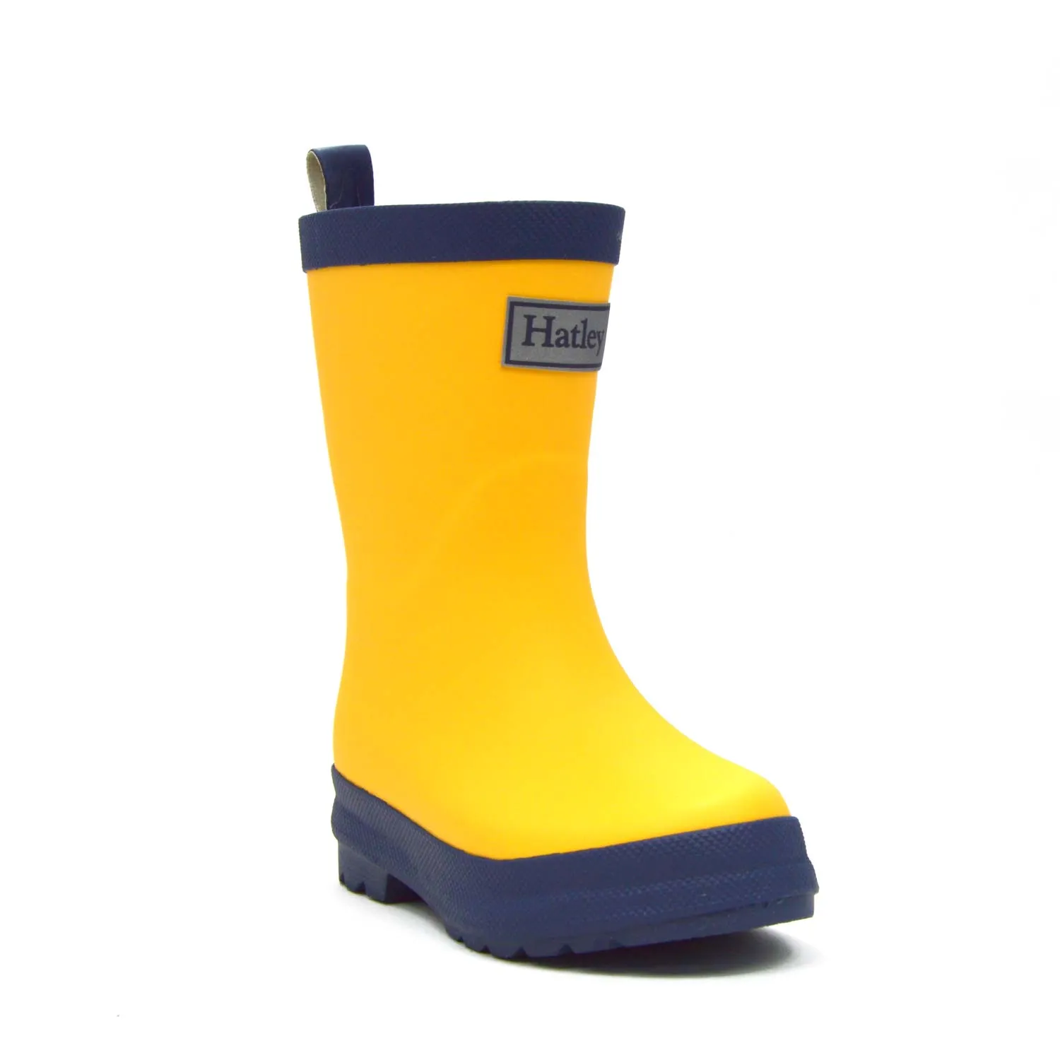 Yellow & Navy Matte Kids Gumboots