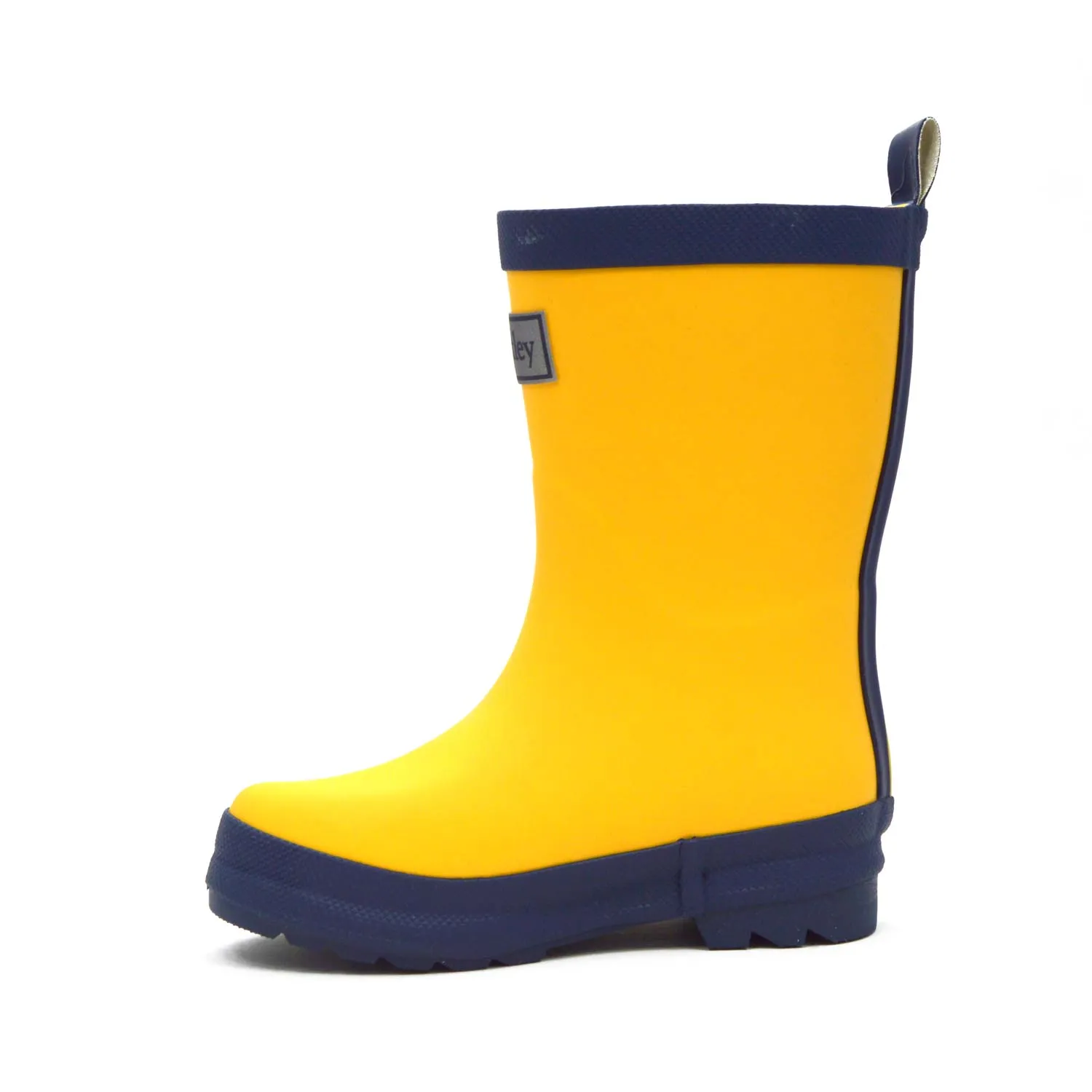 Yellow & Navy Matte Kids Gumboots
