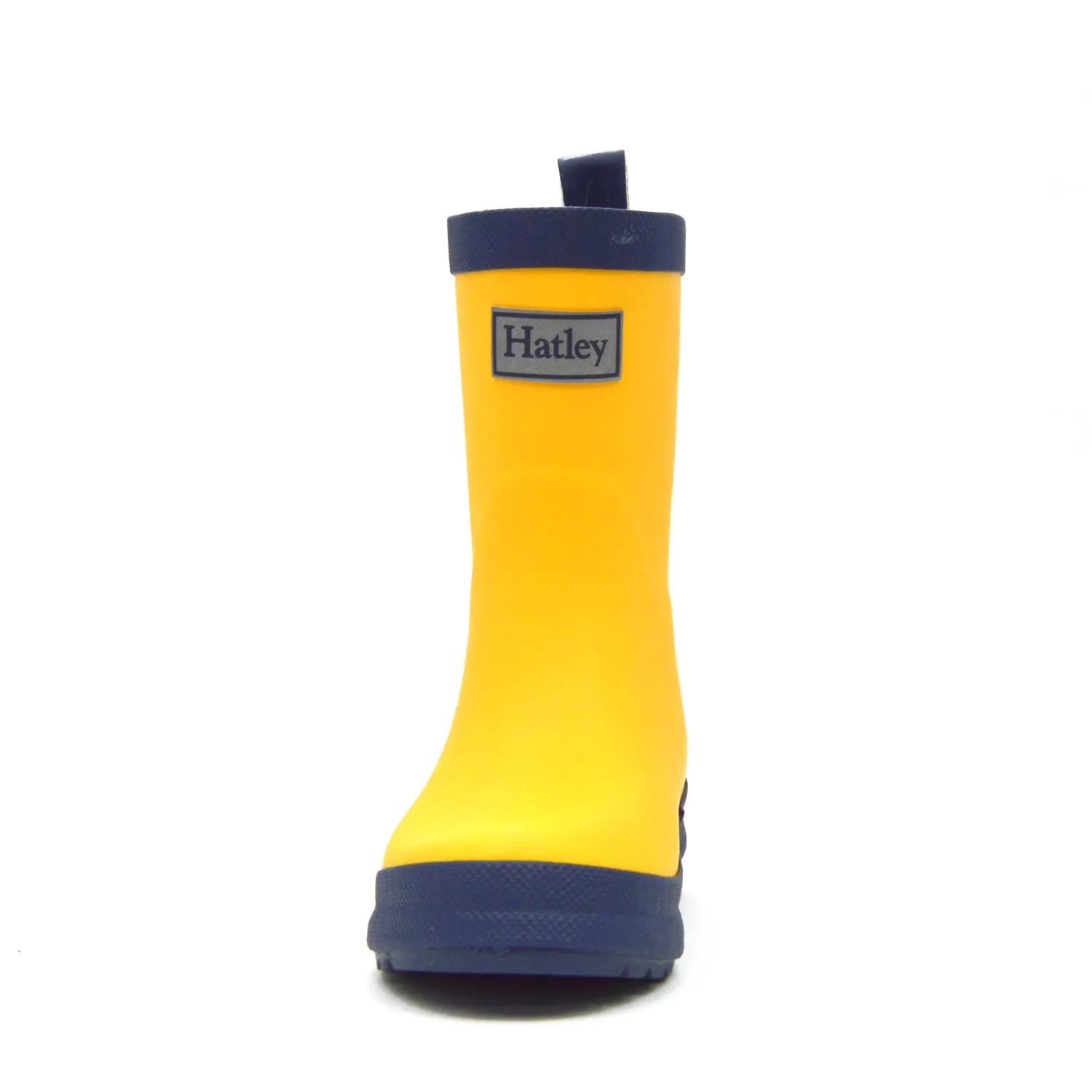 Yellow & Navy Matte Kids Gumboots