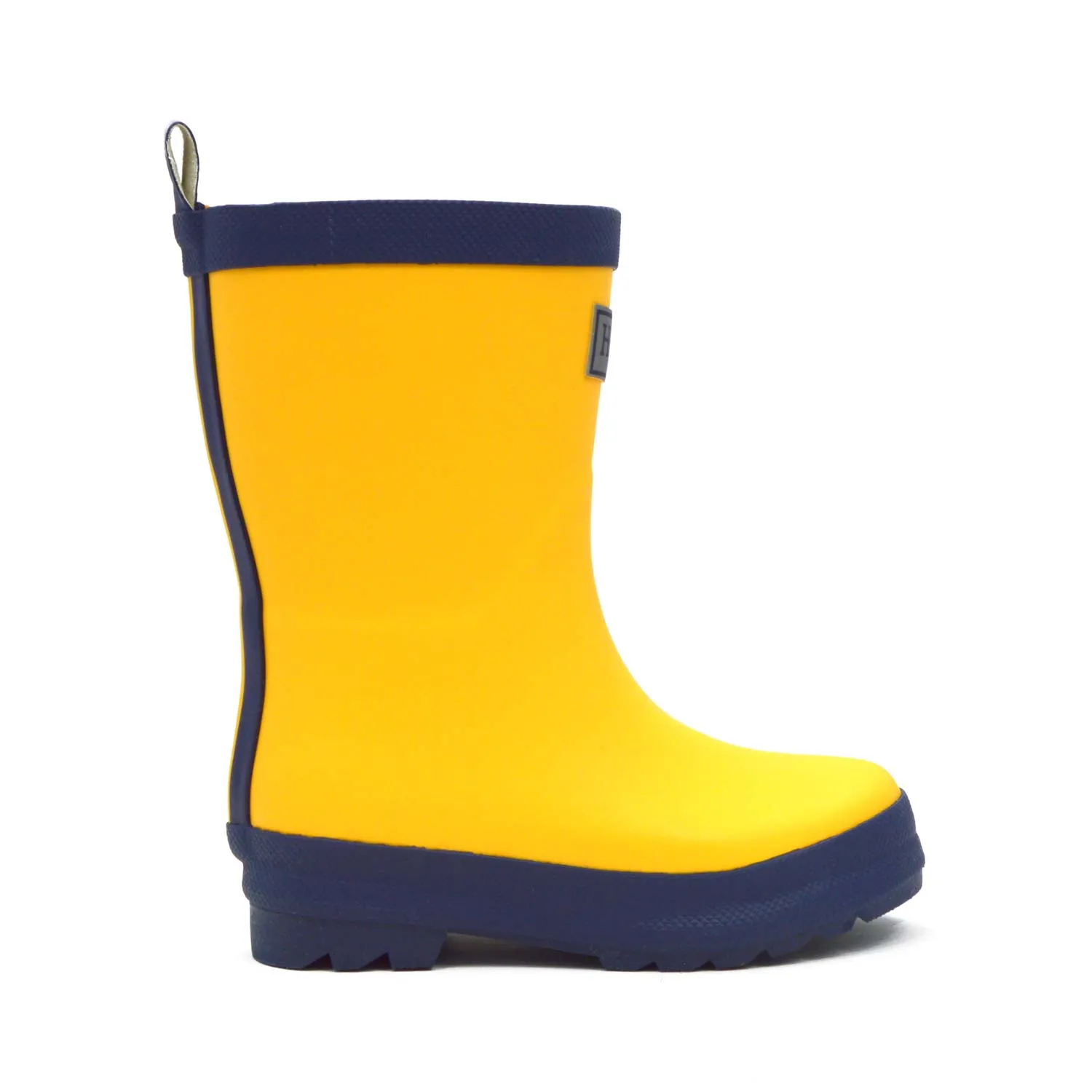 Yellow & Navy Matte Kids Gumboots