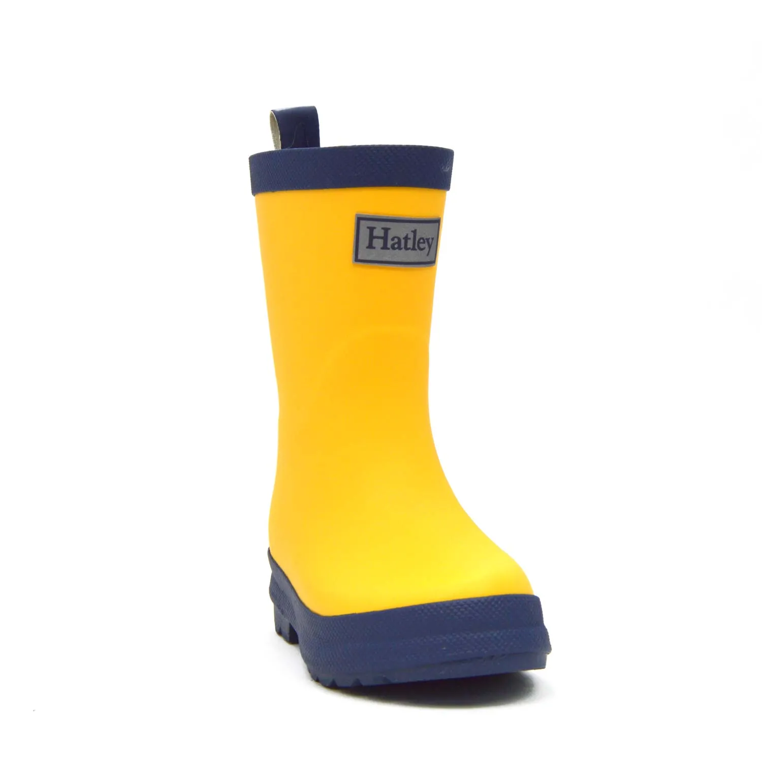 Yellow & Navy Matte Kids Gumboots