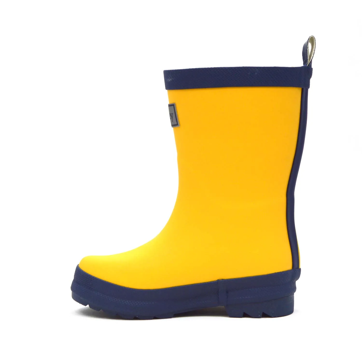 Yellow & Navy Matte Kids Gumboots
