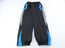 Youth Adidas Logo Black & White Striped Pants