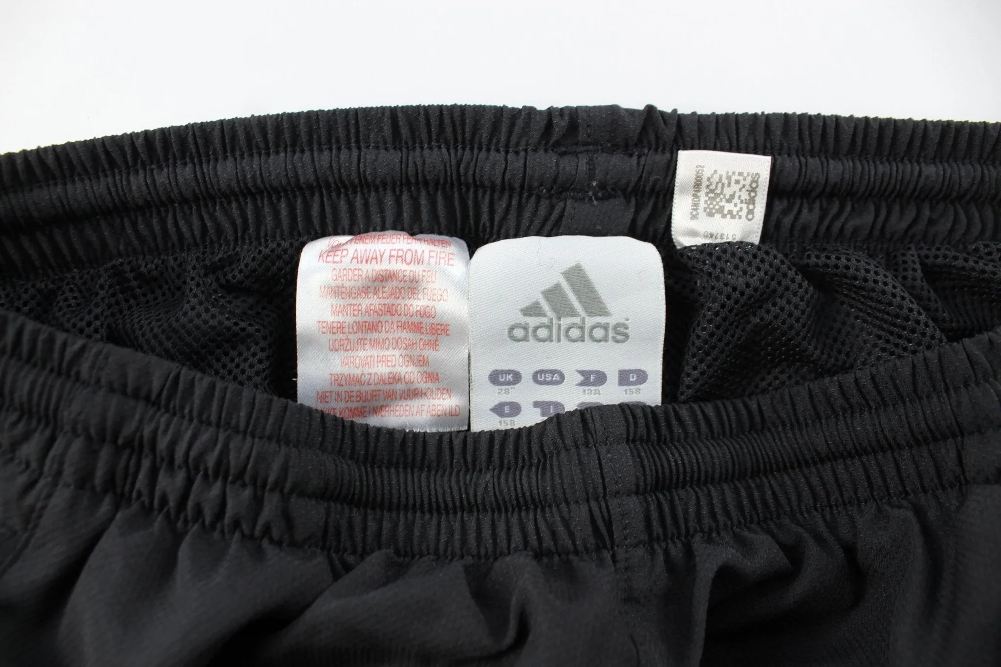 Youth Adidas Logo Black & White Striped Pants